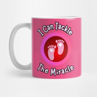 Tiny Footprints of Strength: 'I Can Tackle The Miracle' Tee Mug